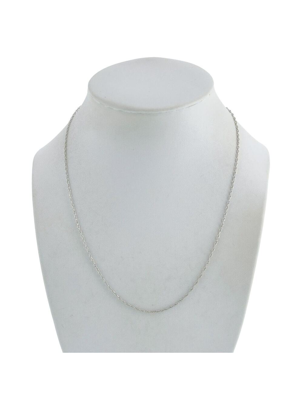 Vintage NC Sterling Silver 925 1.4mm Cable Link Chain Necklace 18"